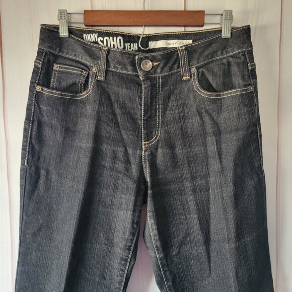 DKNY SOHO Jeans, Women’s 12, Embroidered Pockets and Button Detail, Cotton Jeans - Picture 2 of 14